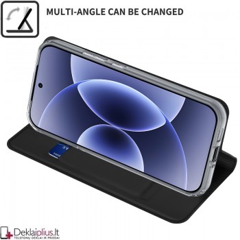 Dux Ducis Skin Pro dirbtinės odos dėklas - juodas (Xiaomi 17) Dux Ducis Skin Pro dirbtinės odos dėklas - juodas (Xiaomi 17)